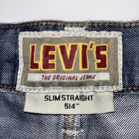 Levi's Men's 514 Slim Straight Original Jeans 32x30 Denim Flap Pocket Red Tab - Picture 10 of 11